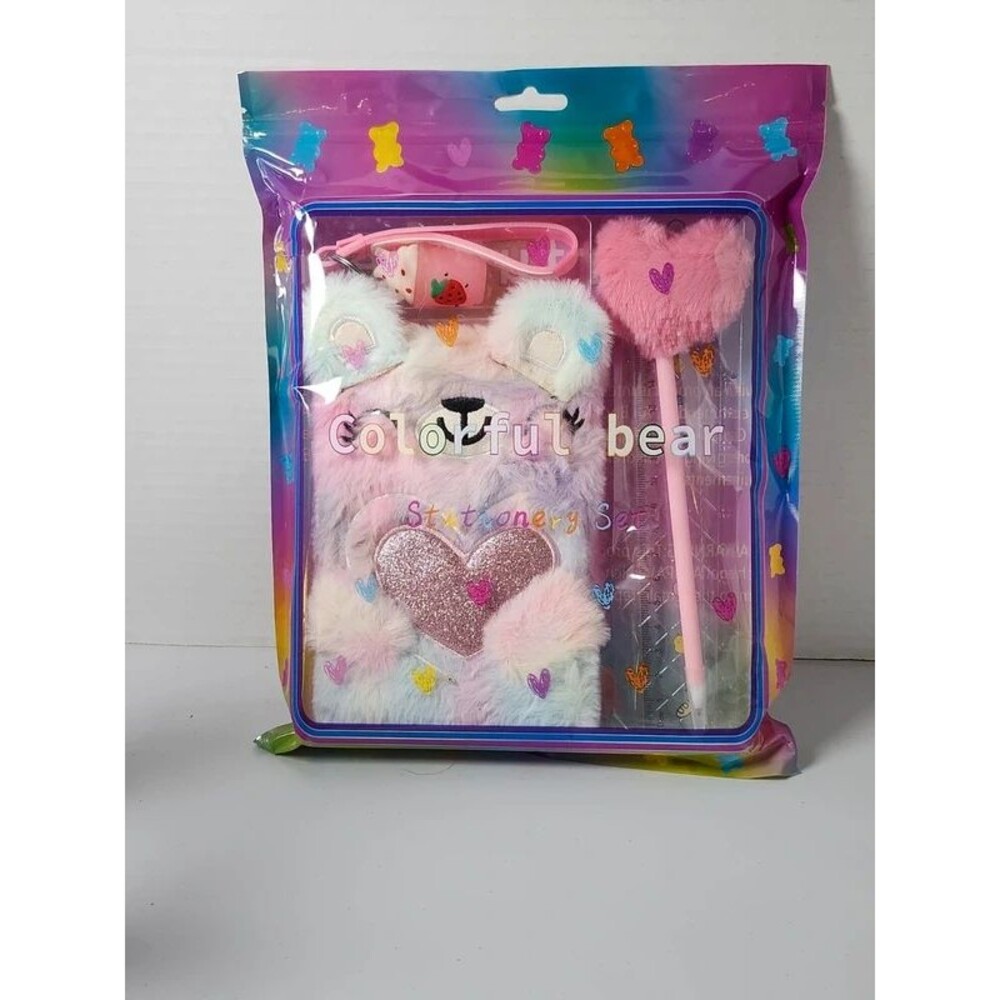 Colorful bear stationary set